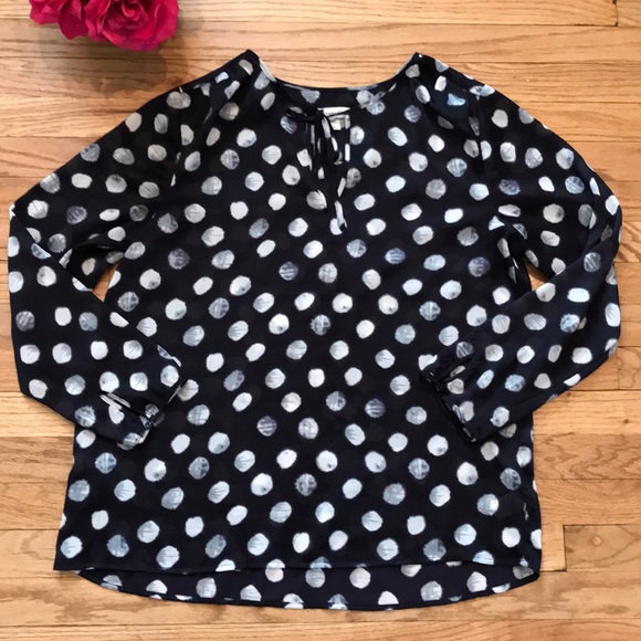 COLDWATER CREEK Sheer Polka-Dot Blouse - Picture 3 of 6